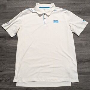 Nike NFL On Field Apparel Men's White Carolina Panthers Polo Size Large